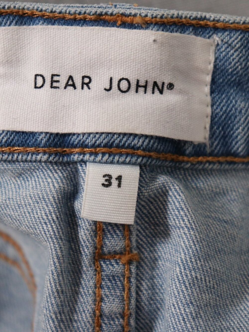 Dear John High Waisted Distressed Jean Women 31 - 12 Light Wash Comfort Stretch - Picture 2 of 16